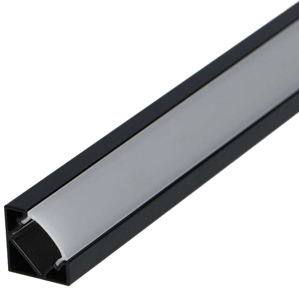 Profil LED aluminiowy SobkoTEC ST3 1m czarny, narozny 45 stopni, klosz mleczny