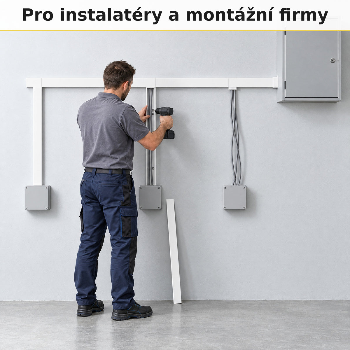 Lišta na kabely 25 × 16 mm bílá – samolepicí kabelová lišta 2 m — montáž krok za krokem